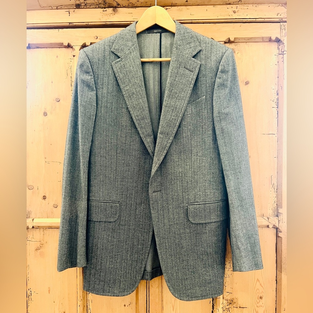 Dunhill - Men’s Belgravia Herringbone wool and cashmere blend Blazer.